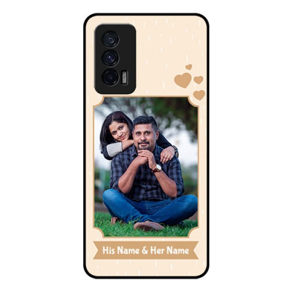 iQOO 7 5G Custom Glass Phone Case - with confetti love design 
