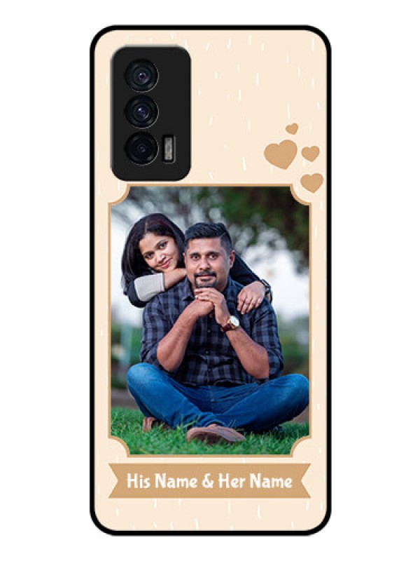 Custom iQOO 7 5G Custom Glass Phone Case - with confetti love design 