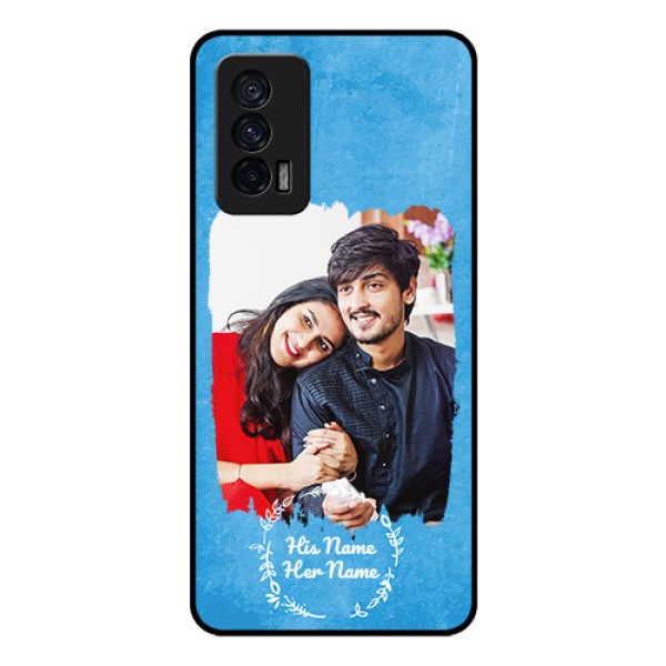 iQOO 7 5G Custom Glass Phone Case - Blue Color Vintage Design iQOO 7 5G Custom Glass Phone Case - Blue Color Vintage Design