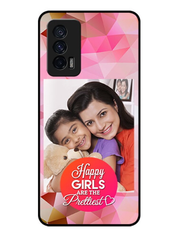 Custom iQOO 7 5G Photo Printing on Glass Case - Abstract Triangle Design