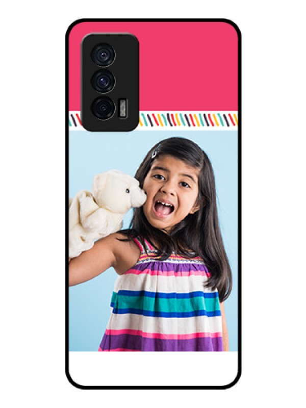 Custom iQOO 7 5G Personalized Glass Phone Case - Line art design