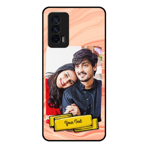 iQOO 7 5G Personalized Glass Phone Case - Marble Texture Design