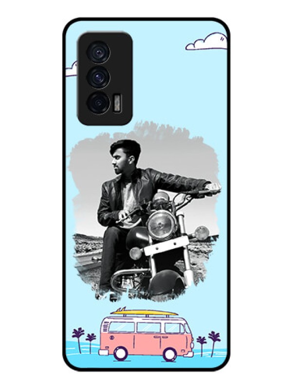 Custom iQOO 7 5G Photo Printing on Glass Case - Travel & Adventure Design