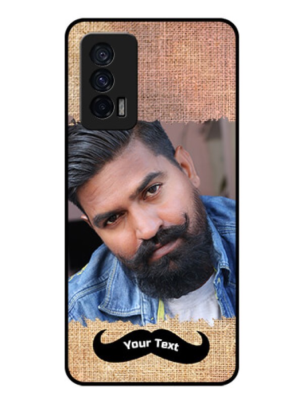 Custom iQOO 7 5G Personalized Glass Phone Case - with Texture Design