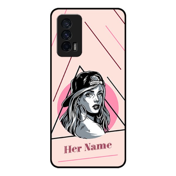 iQOO 7 5G Personalized Glass Phone Case - Rockstar Girl Design
