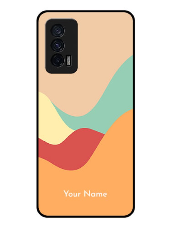 Custom iQOO 7 5G Personalized Glass Phone Case - Ocean Waves Multi-colour Design