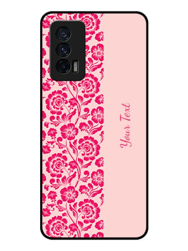 Custom iQOO 7 5G Custom Glass Phone Case - Attractive Floral Pattern Design