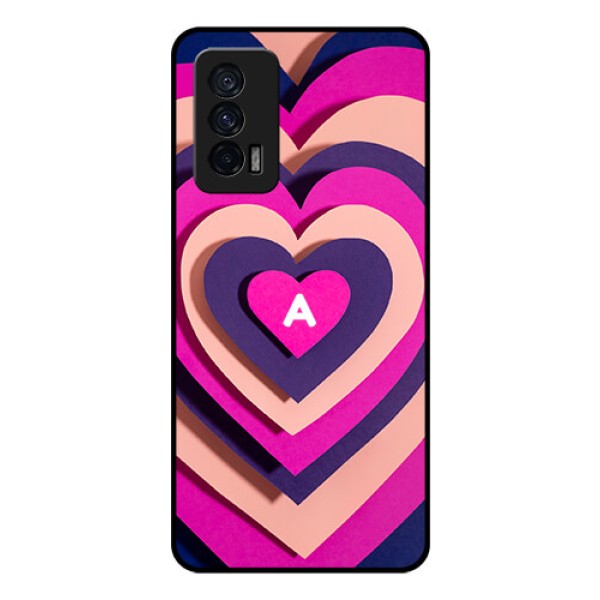 iQOO 7 5G Custom Glass Mobile Case - Cute Heart Pattern Design
