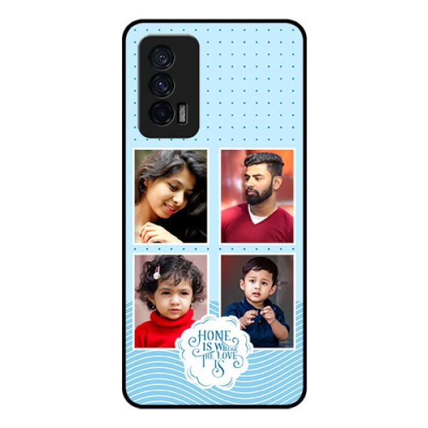 iQOO 7 5G Custom Glass Phone Case - Cute love quote with 4 pic upload Design iQOO 7 5G Custom Glass Phone Case - Cute love quote with 4 pic upload Design