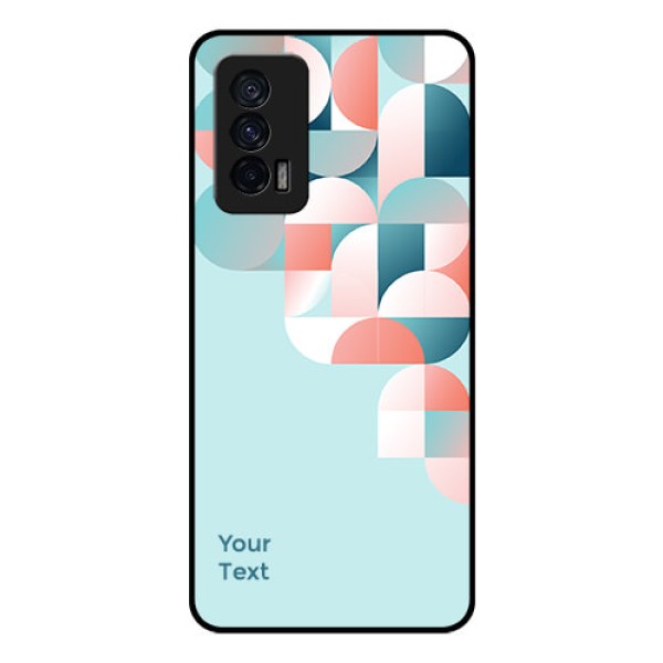 iQOO 7 5G Custom Glass Phone Case - Stylish Semi-circle Pattern Design iQOO 7 5G Custom Glass Phone Case - Stylish Semi-circle Pattern Design