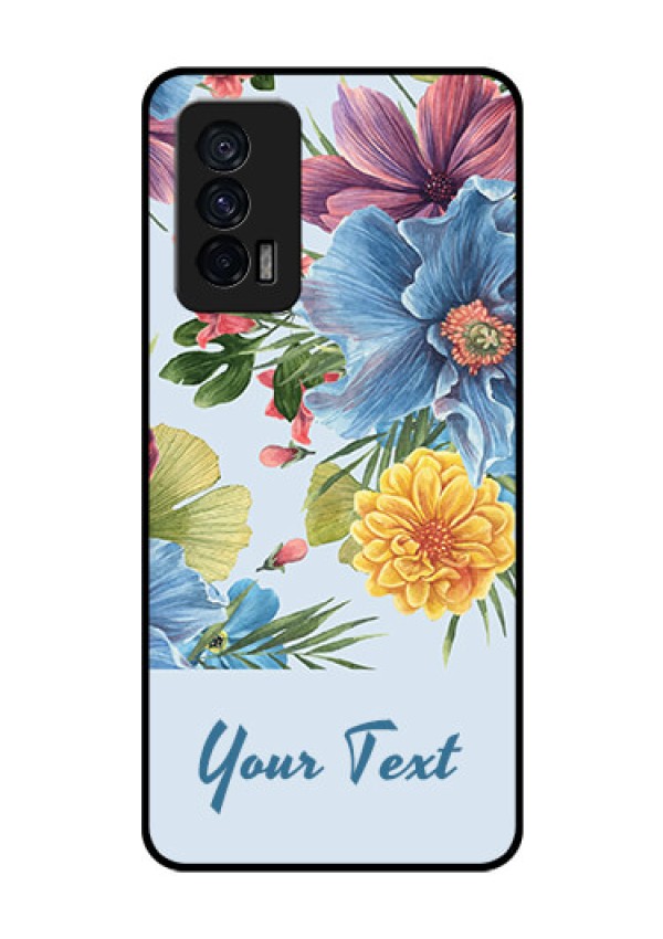 iQOO 7 5G Custom Glass Mobile Case - Stunning Watercolored Flowers Painting Design