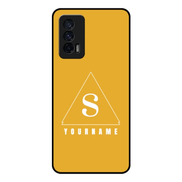 iQOO 7 5G Personalized Glass Phone Case - simple triangle Design