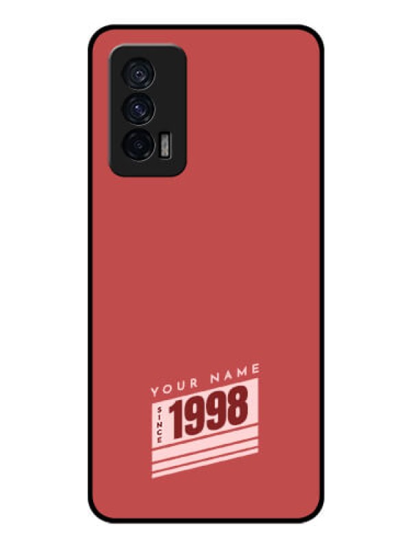 Custom iQOO 7 5G Custom Glass Phone Case - Red custom year of birth Design