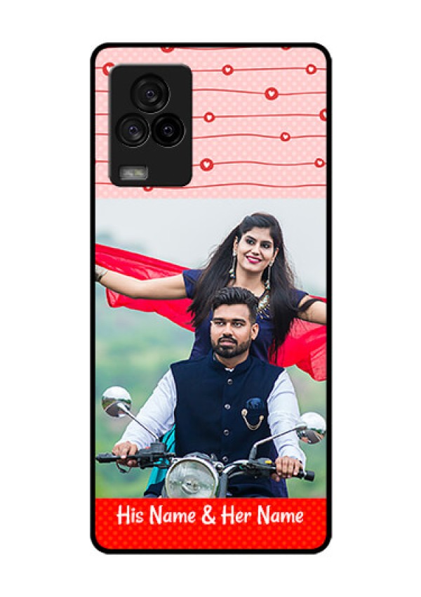 iQOO 7 Legend 5G Personalized Glass Phone Case - Red Pattern Case Design