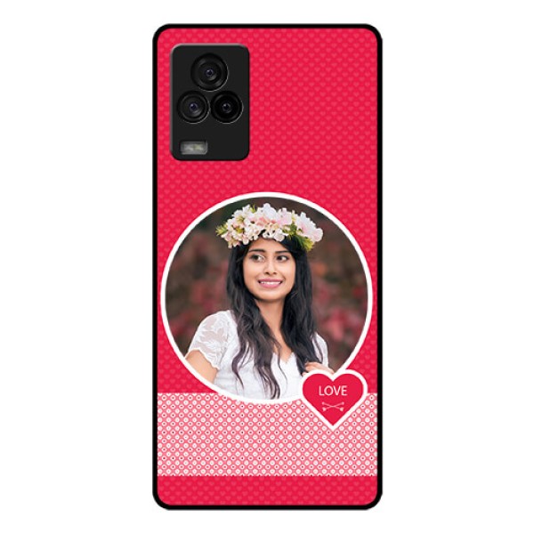 iQOO 7 Legend 5G Personalised Glass Phone Case - Pink Pattern Design