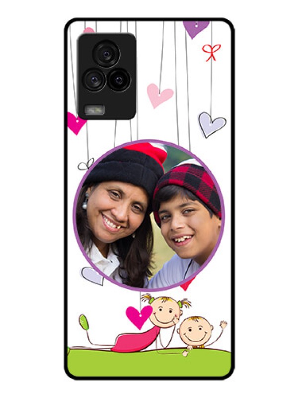 Custom iQOO 7 Legend 5G Photo Printing on Glass Case - Cute Kids Phone Case Design