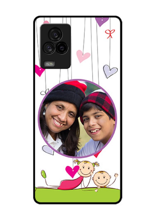 iQOO 7 Legend 5G Photo Printing on Glass Case - Cute Kids Phone Case Design