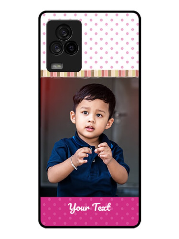 Custom iQOO 7 Legend 5G Photo Printing on Glass Case - Cute Girls Cover Design