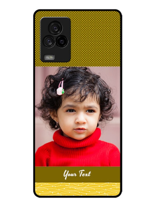 Custom iQOO 7 Legend 5G Custom Glass Phone Case - Simple Green Color Design