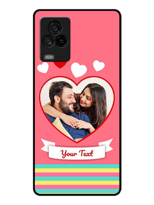 Custom iQOO 7 Legend 5G Photo Printing on Glass Case - Love Doodle Design