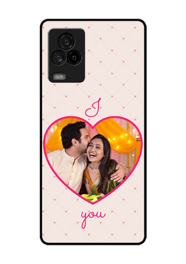 iQOO 7 Legend 5G Custom Glass Mobile Case - Heart Shape Design