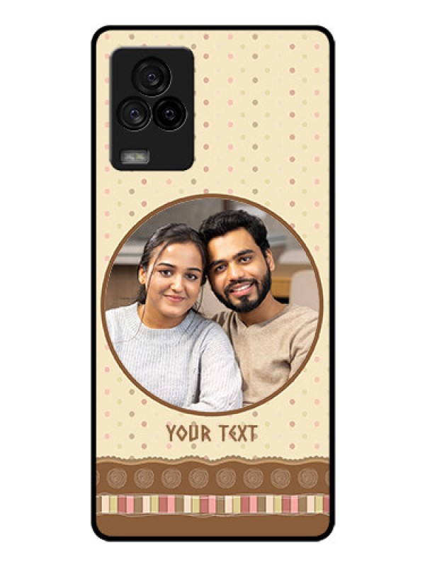 Custom iQOO 7 Legend 5G Custom Glass Mobile Case - Brown Dotted Mobile Case Design