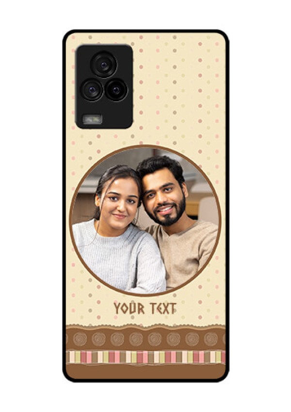 iQOO 7 Legend 5G Custom Glass Mobile Case - Brown Dotted Mobile Case Design