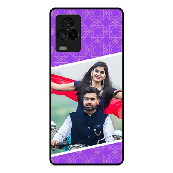 iQOO 7 Legend 5G Custom Glass Phone Case - Violet Pattern Design iQOO 7 Legend 5G Custom Glass Phone Case - Violet Pattern Design