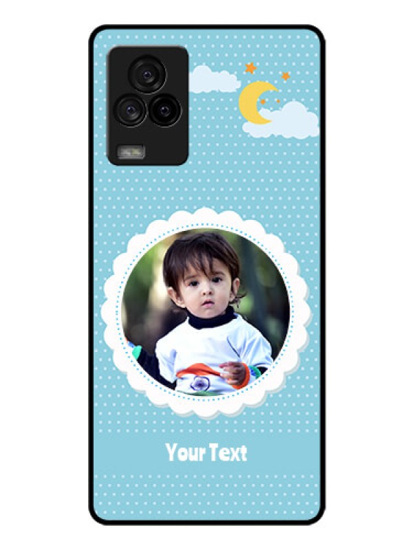 Custom iQOO 7 Legend 5G Personalised Glass Phone Case - Violet Pattern Design