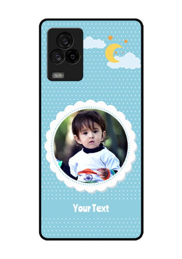 iQOO 7 Legend 5G Personalised Glass Phone Case - Violet Pattern Design