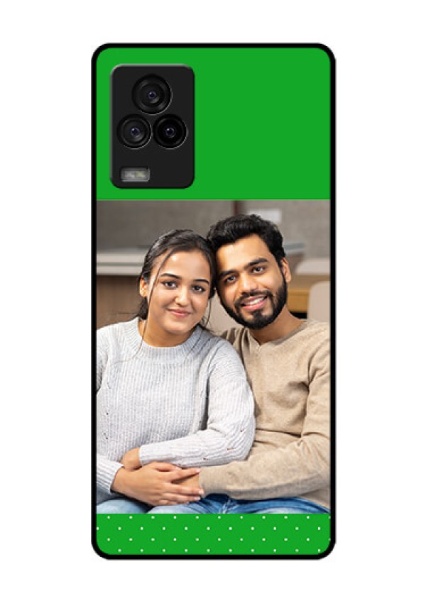 iQOO 7 Legend 5G Personalized Glass Phone Case - Green Pattern Design