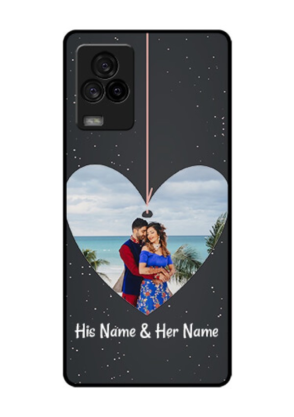 iQOO 7 Legend 5G Custom Glass Phone Case - Hanging Heart Design