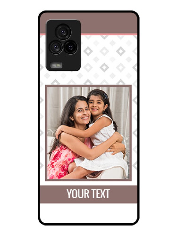 Custom iQOO 7 Legend 5G Photo Printing on Glass Case - Simple Diamond Design