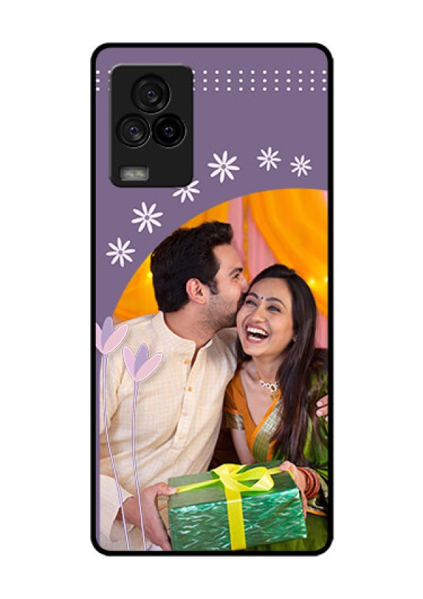 iQOO 7 Legend 5G Custom Glass Mobile Case - Lavender flowers design 