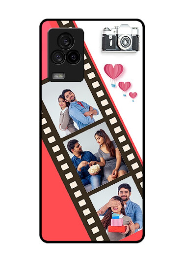 iQOO 7 Legend 5G Personalized Glass Phone Case - 3 Image Holder with Film Reel