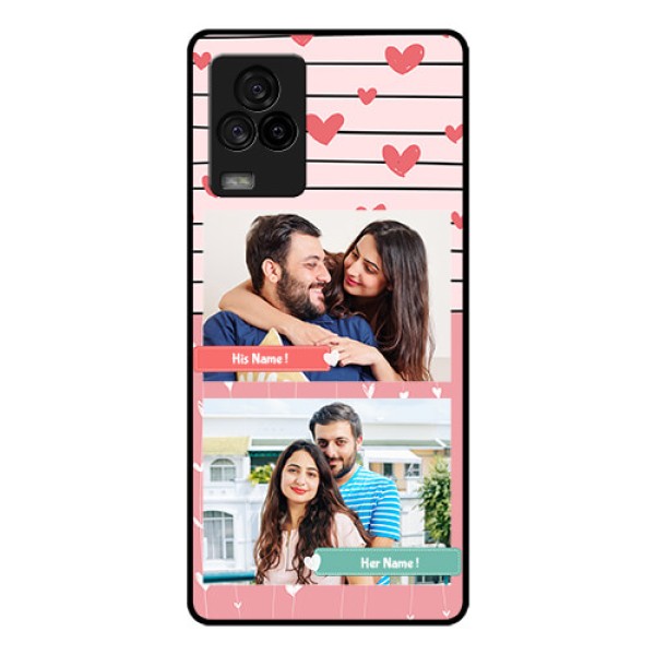 iQOO 7 Legend 5G Custom Glass Mobile Case - Photo with Heart Design