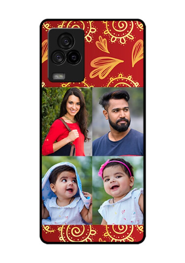 iQOO 7 Legend 5G Photo Printing on Glass Case - 4 Image Traditional Design