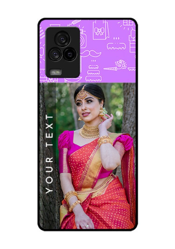 iQOO 7 Legend 5G Custom Glass Mobile Case - Birthday Icons Design