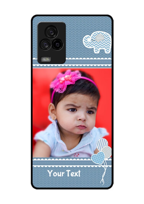 iQOO 7 Legend 5G Photo Printing on Glass Case - with Kids Pattern Design