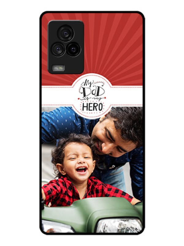 Custom iQOO 7 Legend 5G Photo Printing on Glass Case - My Dad Hero Design