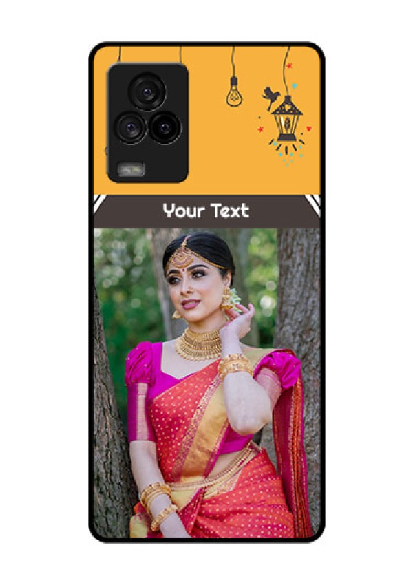 iQOO 7 Legend 5G Custom Glass Mobile Case - with Family Picture and Icons 