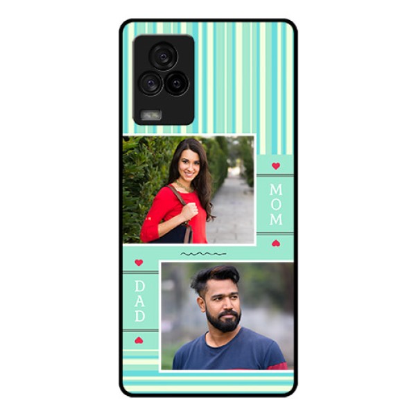 iQOO 7 Legend 5G Custom Glass Phone Case - Mom & Dad Pic Design