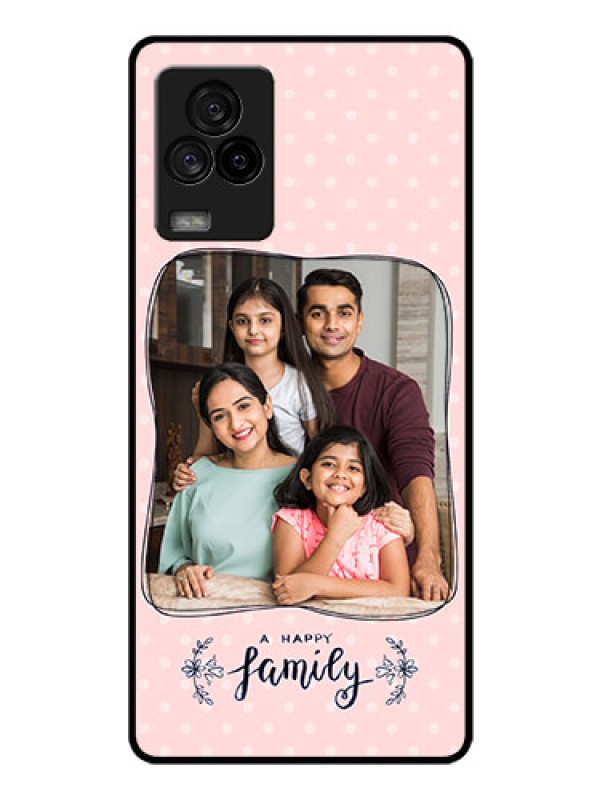 Custom iQOO 7 Legend 5G Custom Glass Phone Case - Family with Dots Design