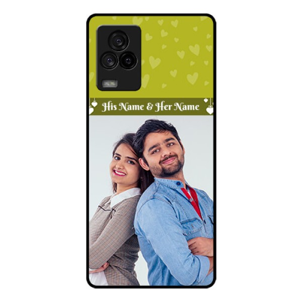 iQOO 7 Legend 5G Custom Glass Phone Case - You & Me Heart Design
