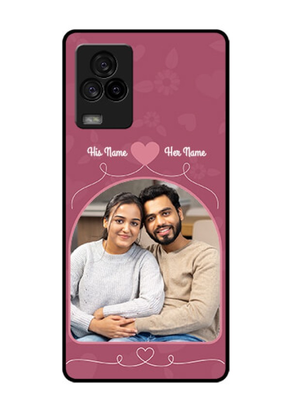 iQOO 7 Legend 5G Photo Printing on Glass Case - Love Floral Design