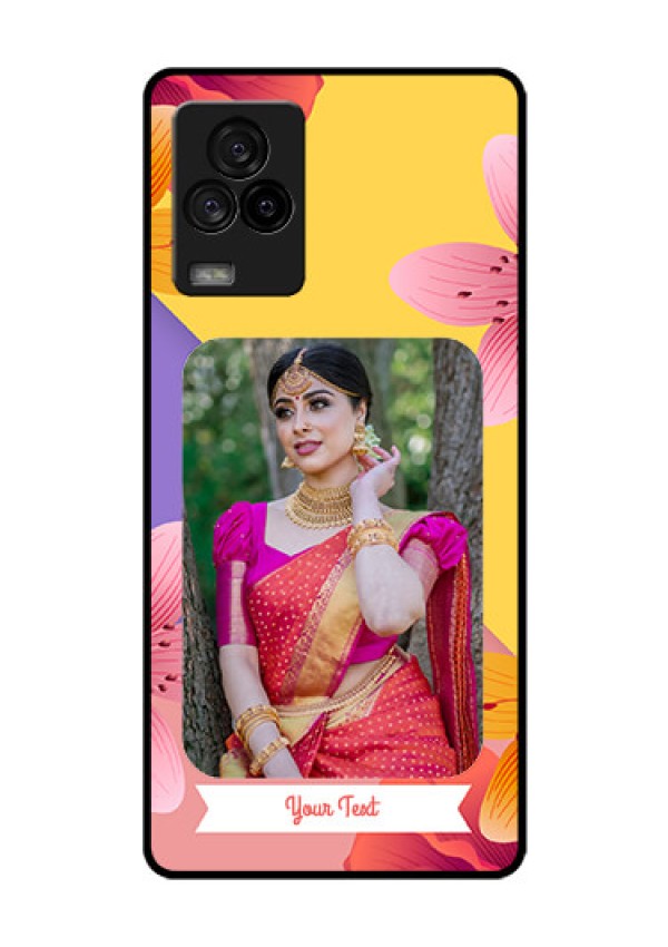 iQOO 7 Legend 5G Custom Glass Mobile Case - 3 Image With Vintage Floral Design