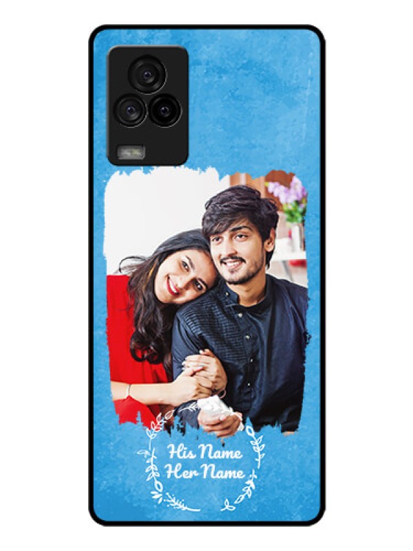 Custom iQOO 7 Legend 5G Custom Glass Phone Case - Blue Color Vintage Design