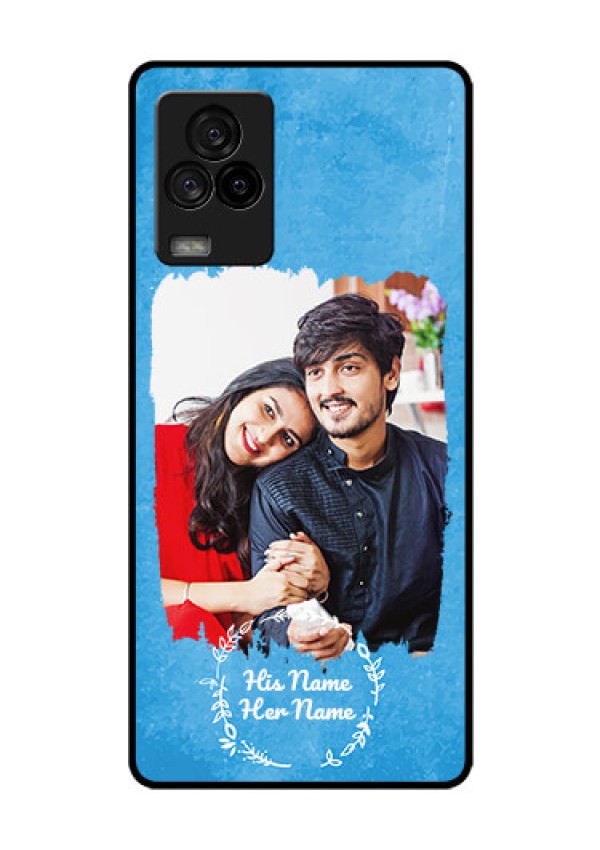 iQOO 7 Legend 5G Custom Glass Phone Case - Blue Color Vintage Design