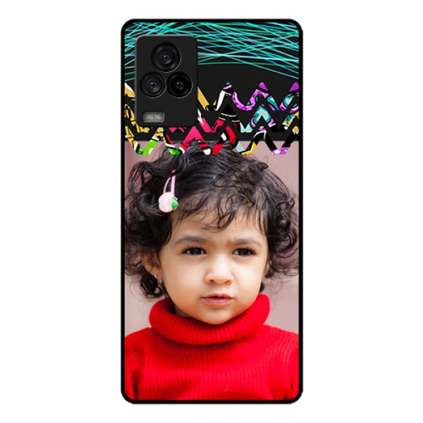 iQOO 7 Legend 5G Personalized Glass Phone Case - Neon Abstract Design