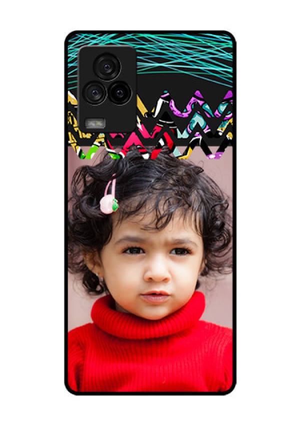 iQOO 7 Legend 5G Personalized Glass Phone Case - Neon Abstract Design